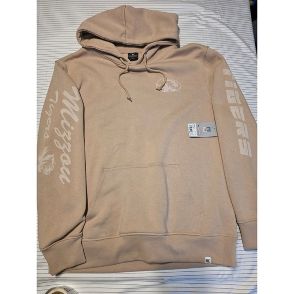 1191 Colosseum Mizzou Tigers Missouri Hoodie Tan Sand Mens XL NWT COFH11728NT